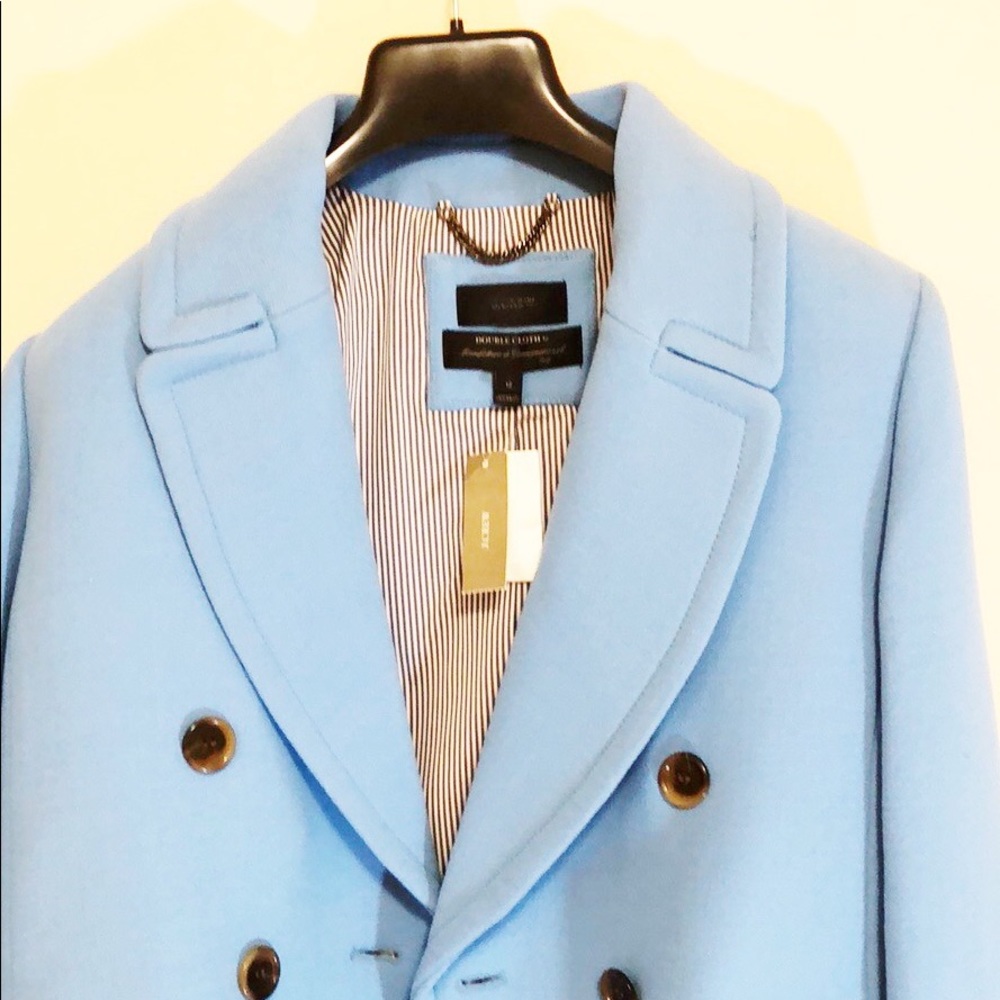 J Crew Double Breasted Coat Wool Coat F3915 - Picture 4 of 5